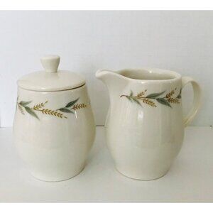 Vtg Carefree by Syracuse Lynnfield Cream & Sugar Set Ceramic Restaurant Ware USA